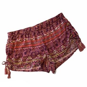 Aerie Printed Tassel Shorts